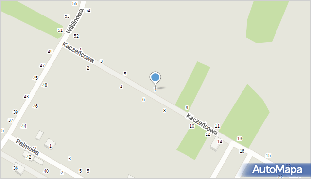 Styków, Kaczeńcowa, 7, mapa Styków