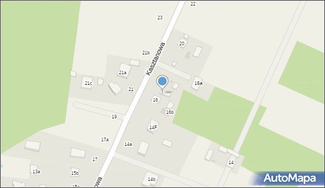Sucha, Kasztanowa, 16A, mapa Sucha