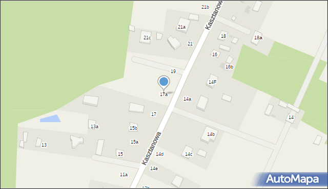 Sucha, Kasztanowa, 17a, mapa Sucha
