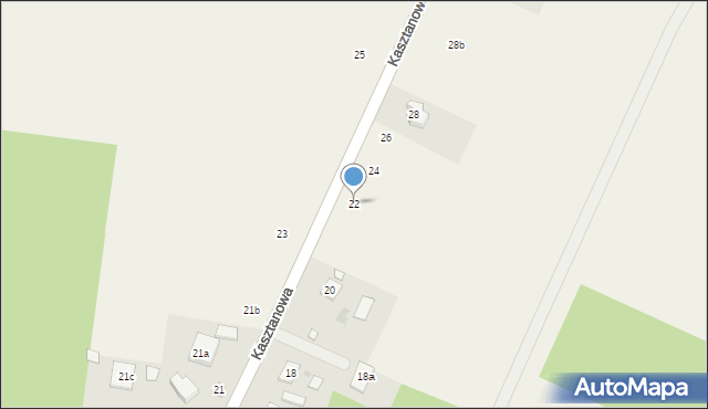 Sucha, Kasztanowa, 22, mapa Sucha