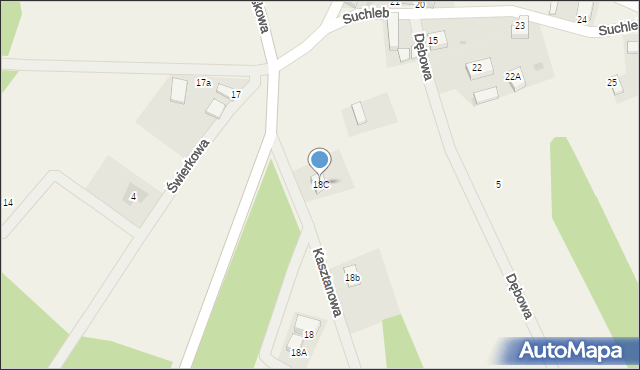 Suchleb, Kasztanowa, 1, mapa Suchleb