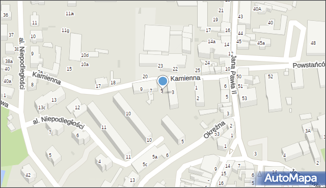 Sulechów, Kamienna, 6, mapa Sulechów