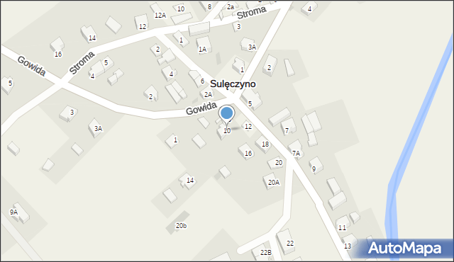 Sulęczyno, Kaszubska, 10, mapa Sulęczyno