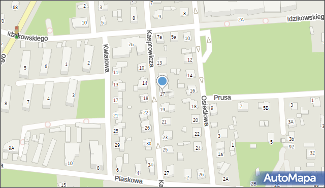 Sulejówek, Kasprowicza Jana, 17, mapa Sulejówek