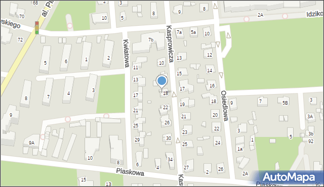 Sulejówek, Kasprowicza Jana, 18/20, mapa Sulejówek