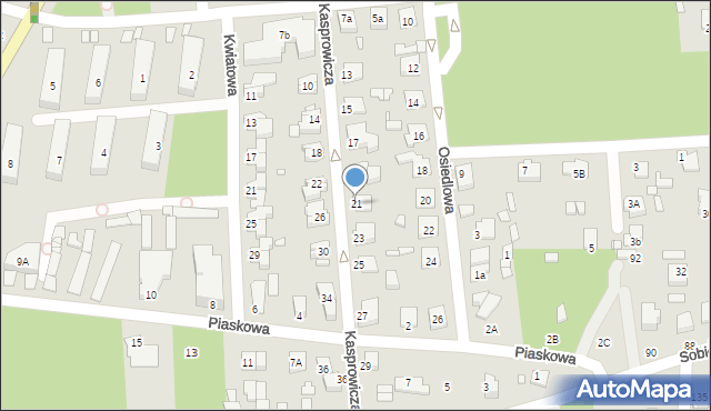 Sulejówek, Kasprowicza Jana, 21, mapa Sulejówek