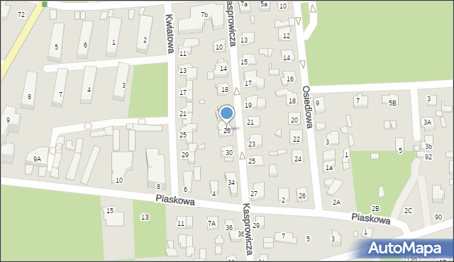 Sulejówek, Kasprowicza Jana, 26, mapa Sulejówek