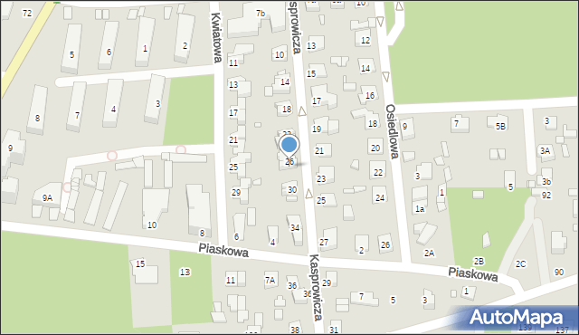 Sulejówek, Kasprowicza Jana, 28, mapa Sulejówek