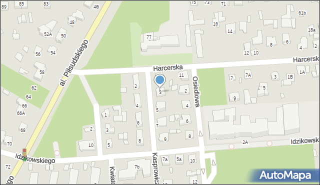 Sulejówek, Kasprowicza Jana, 3, mapa Sulejówek