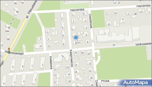 Sulejówek, Kasprowicza Jana, 9, mapa Sulejówek