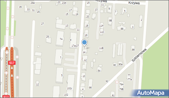 Sulejówek, Kasztanowa, 14a, mapa Sulejówek