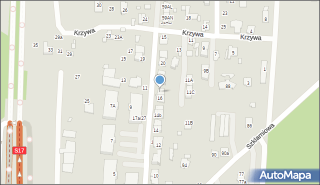 Sulejówek, Kasztanowa, 16A, mapa Sulejówek