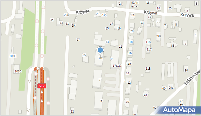 Sulejówek, Kasztanowa, 7A, mapa Sulejówek