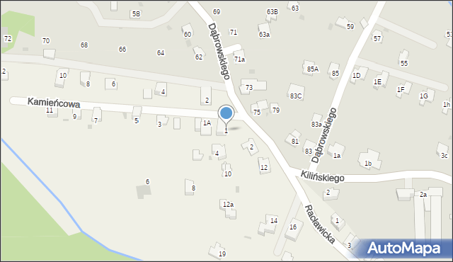 Sułkowice, Kamieńcowa, 1, mapa Sułkowice