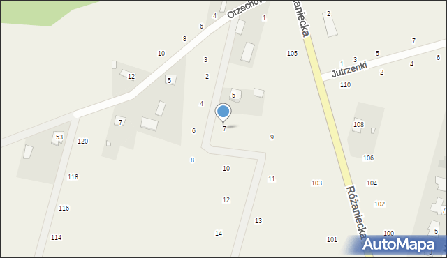 Suszno, Kalinowa, 7, mapa Suszno
