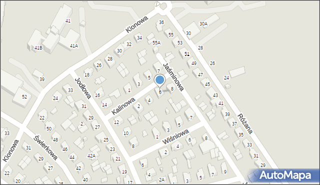 Suwałki, Kalinowa, 6, mapa Suwałk