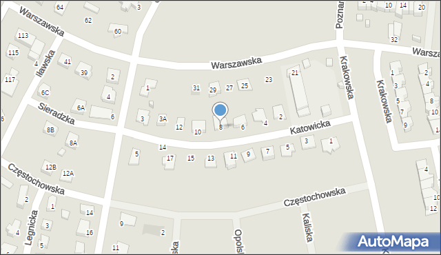 Suwałki, Katowicka, 8, mapa Suwałk