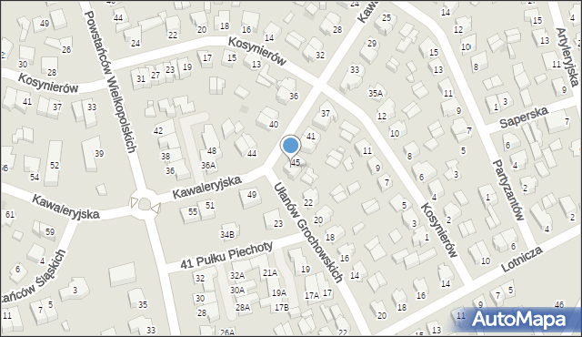 Suwałki, Kawaleryjska, 47, mapa Suwałk
