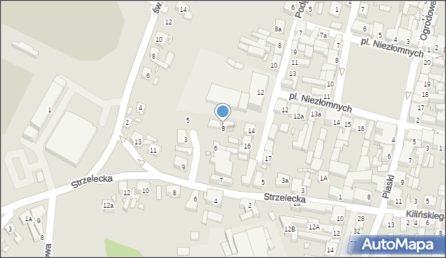 Swarzędz, Kącik, 8, mapa Swarzędz