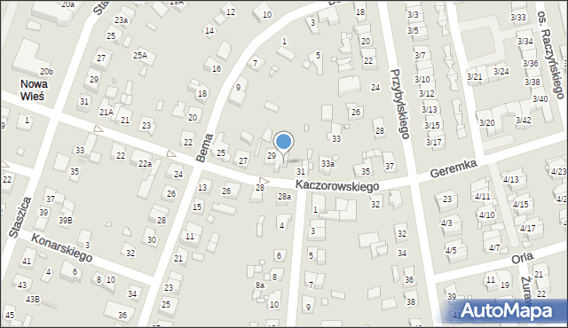 Swarzędz, Kaczorowskiego Teofila, 29A, mapa Swarzędz