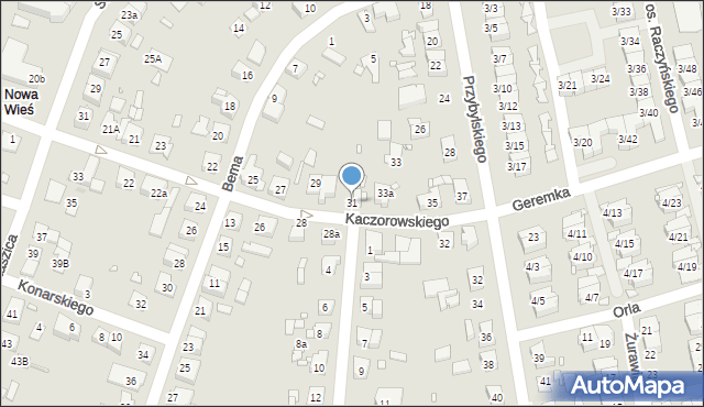 Swarzędz, Kaczorowskiego Teofila, 31, mapa Swarzędz