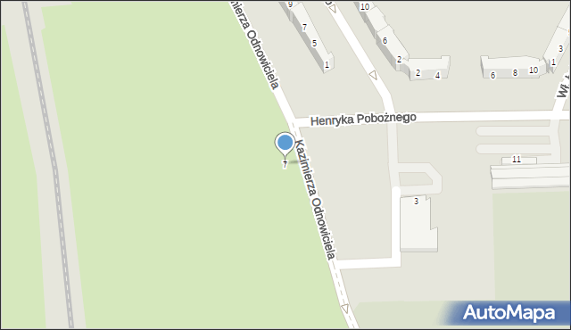 Świdnica, Kazimierza Odnowiciela, 7, mapa Świdnicy