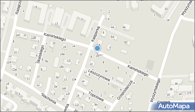 Świdnik, Kamińskiego Stanisława, 10, mapa Świdnika