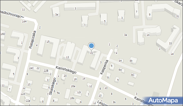 Świdnik, Kamińskiego Stanisława, 11, mapa Świdnika