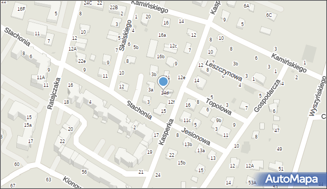 Świdnik, Kamińskiego Stanisława, 14e, mapa Świdnika