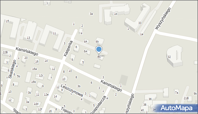 Świdnik, Kasperka Janusza, 6C, mapa Świdnika