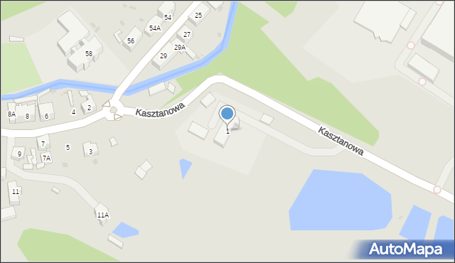 Świebodzice, Kasztanowa, 1, mapa Świebodzice