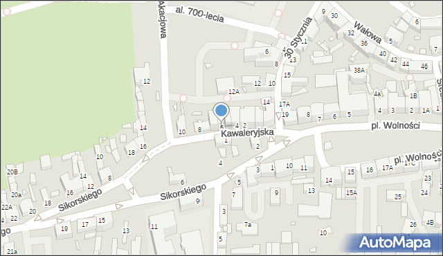 Świebodzin, Kawaleryjska, 6, mapa Świebodzin