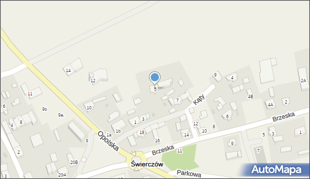 Świerczów, Kąty, 5, mapa Świerczów