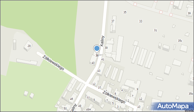 Świętochłowice, Kaliny, 38, mapa Świętochłowice