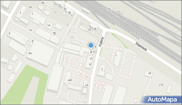 Świętochłowice, Kaliny, 8, mapa Świętochłowice