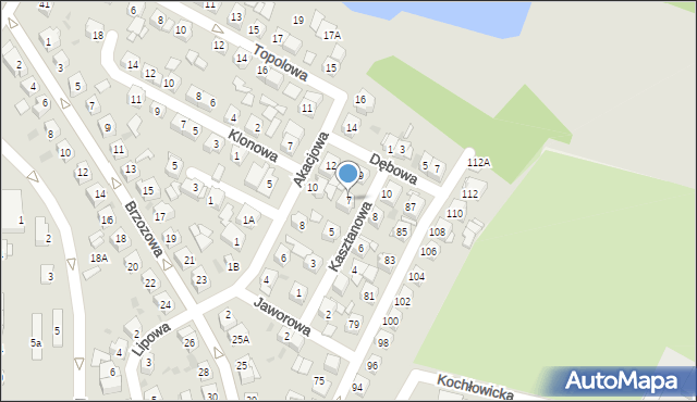 Świętochłowice, Kasztanowa, 7, mapa Świętochłowice