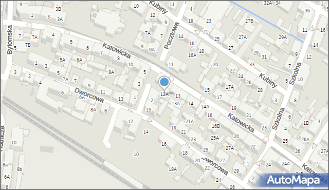 Świętochłowice, Katowicka, 12A, mapa Świętochłowice