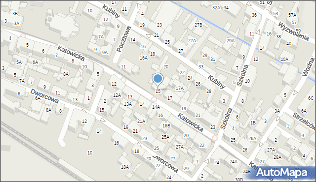 Świętochłowice, Katowicka, 15, mapa Świętochłowice