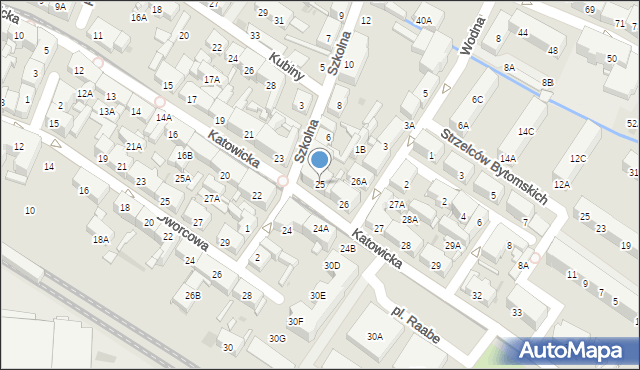 Świętochłowice, Katowicka, 25, mapa Świętochłowice