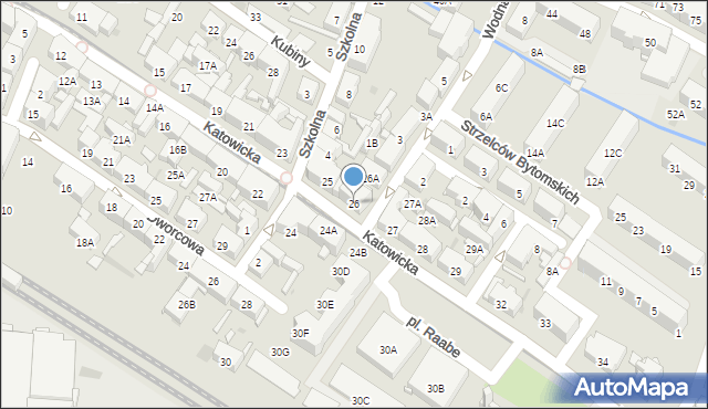 Świętochłowice, Katowicka, 26, mapa Świętochłowice