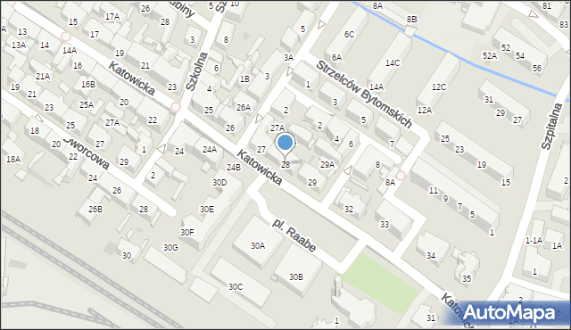 Świętochłowice, Katowicka, 28, mapa Świętochłowice