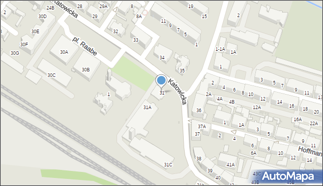 Świętochłowice, Katowicka, 31, mapa Świętochłowice