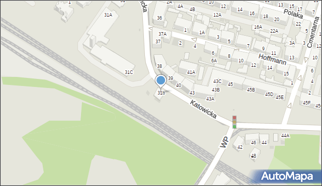 Świętochłowice, Katowicka, 31b, mapa Świętochłowice