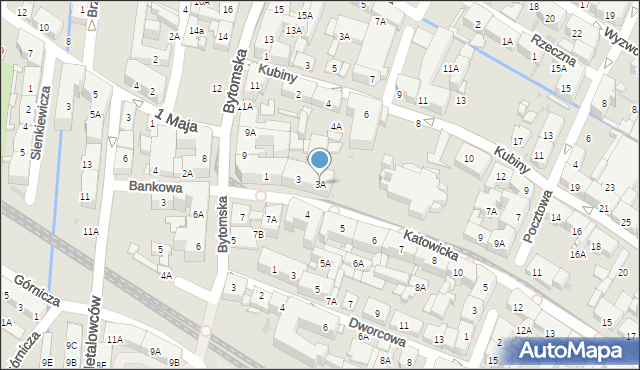 Świętochłowice, Katowicka, 3A, mapa Świętochłowice