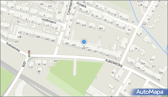 Świętochłowice, Katowicka, 45I, mapa Świętochłowice