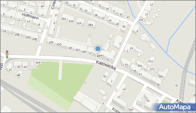 Świętochłowice, Katowicka, 49, mapa Świętochłowice