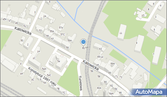 Świętochłowice, Katowicka, 61, mapa Świętochłowice