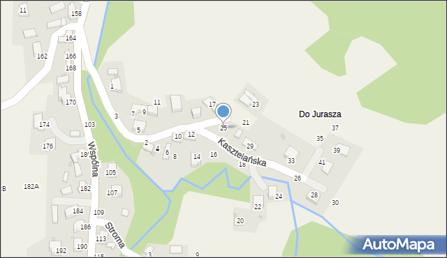 Świnna, Kasztelańska, 25, mapa Świnna