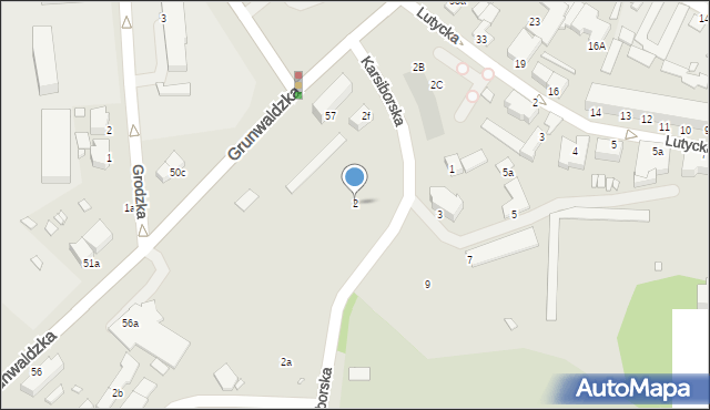 Świnoujście, Karsiborska, 2, mapa Świnoujście