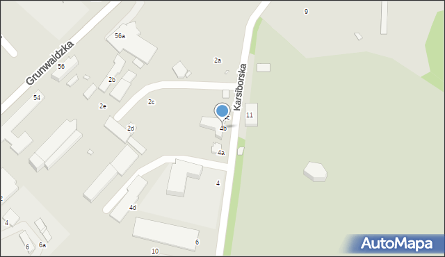 Świnoujście, Karsiborska, 4b, mapa Świnoujście